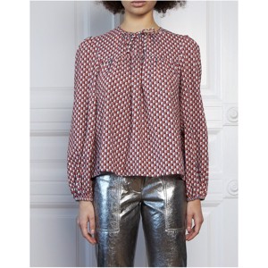 Stella Nova - All Over Printed Blouse - Blue/red